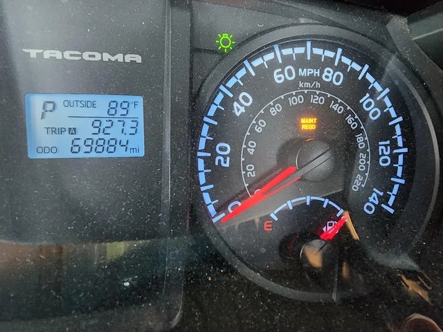 Are the steps to reset the maintenance light different for a 2012 Tacoma compared to a 2020 Tacoma?