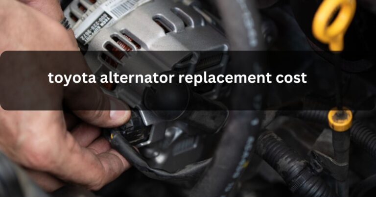 toyota alternator replacement cost